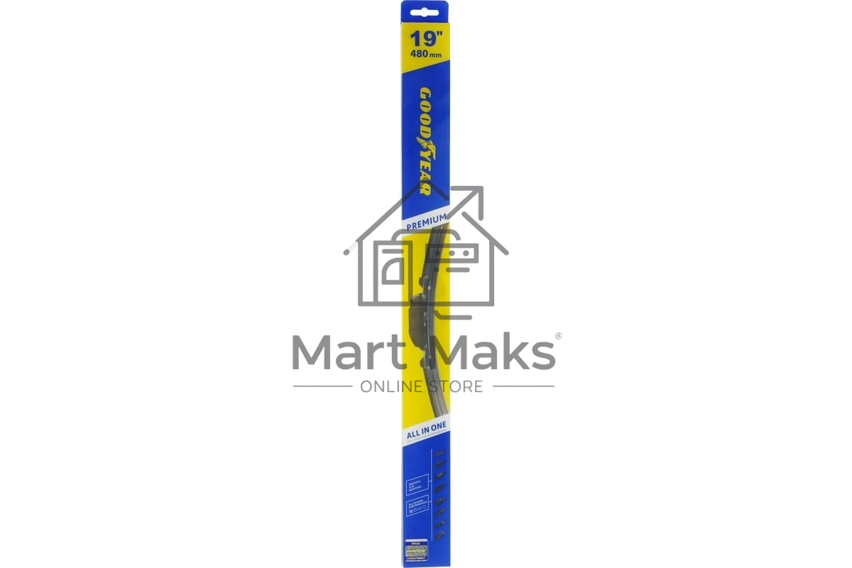 Щетка стеклоочистителя GOODYEAR GY000439 PREMIUM 19''/48см бескаркасная