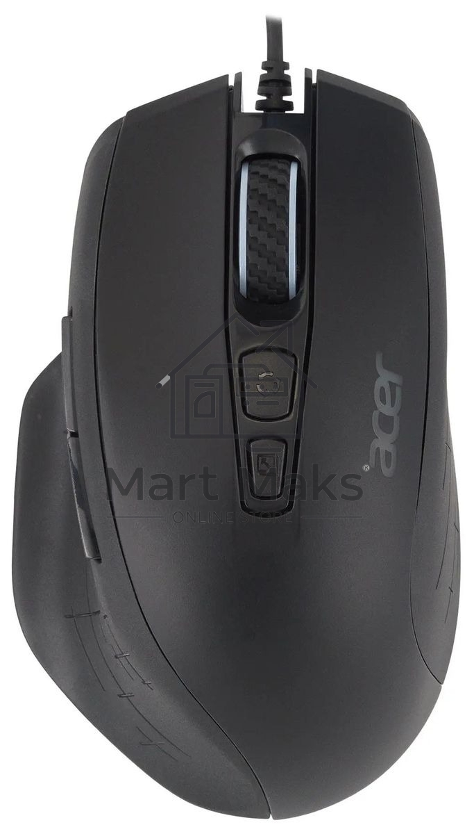 Мышь проводная Acer OMW124 черный, 6400 dpi, USB, кнопки - 8