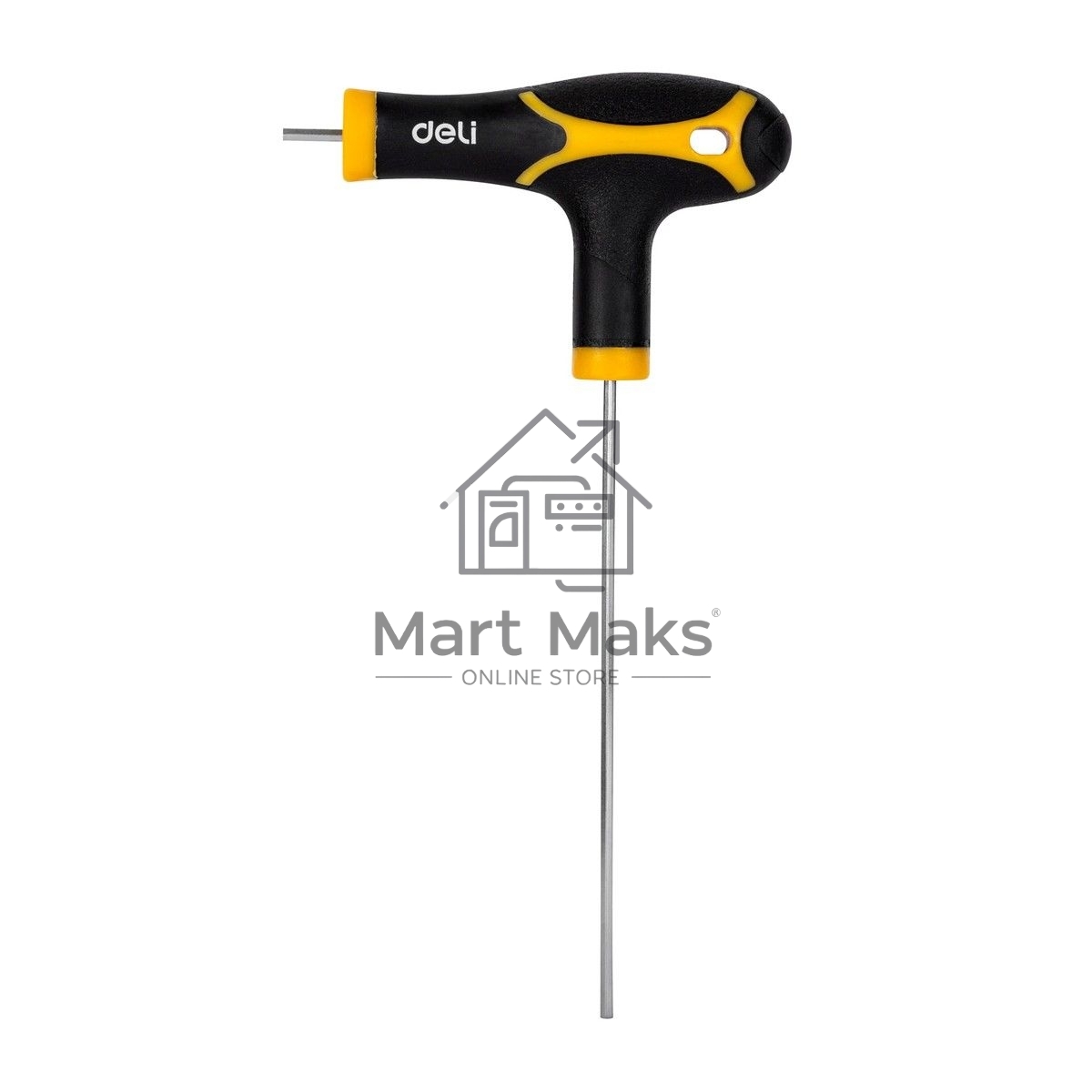 Набор шестигранных ключей Deli DL233108 8 шт. Материал: CR-V. Спецификация: 2x75 мм/2,5x75 мм/3x100 мм/4x100 мм/5x150 мм/6x150 мм/8x200 мм/10x200 мм. Удобная рукоять.