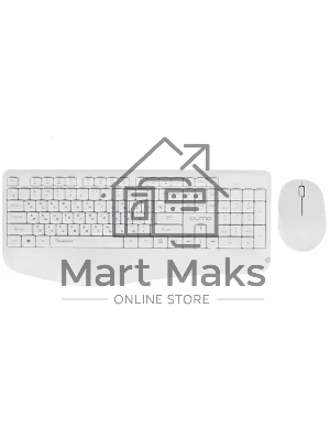 Комплект клавиатура+мышь Qumo Space K57/M75 (цвет белый), беспроводной 2.4G, 104 клавиши, клавиатура + мышь, 3 кнопки, 1200 dpi