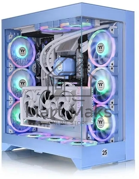 Компьютерный корпус Thermaltake CTE E660MX голубой без БП E-ATX 13x120mm 11x140mm 2xUSB3.0 audio bott PSU