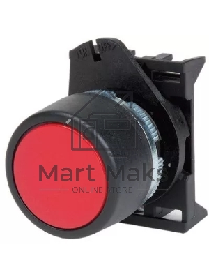 Кнопка плоская прозрачная без фиксации красная Dkc ABHLR1