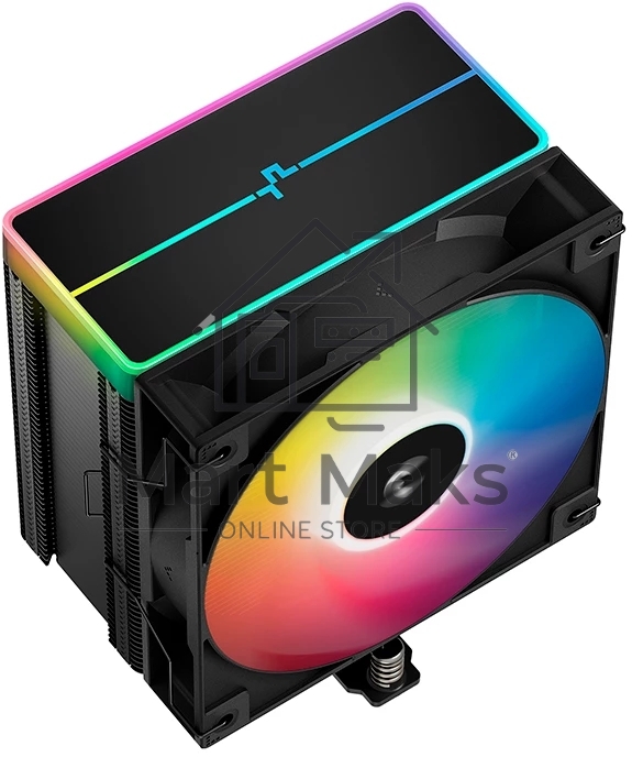 Кулер для процессора DEEPCOOL AG500 BK ARGB V2 черный 120мм алюминий+медь 1900rpm 29.4db 40pin 240W 160мм