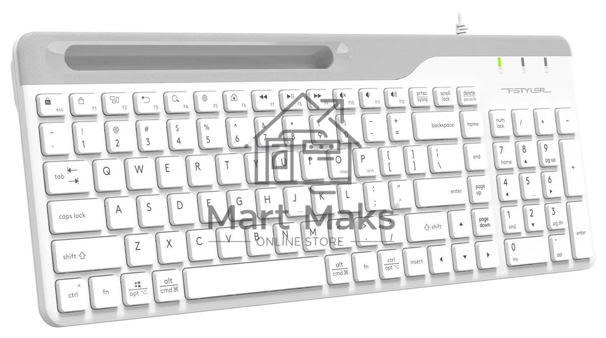 Клавиатура A4Tech Fstyler FK25 проводная, USB, белый/серый