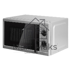 Микроволновая печь HOME HMM207FS серебристый/черный, 20 л, 700 Вт, переключатели - поворотный механизм