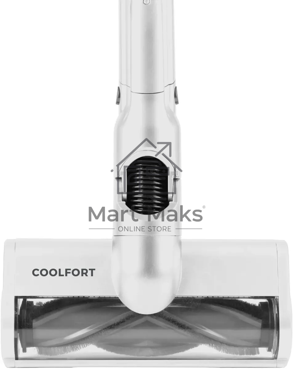 Пылесос вертикальный Coolfort CF-3002 белый, питание от аккумулятора, 120 Вт, уборка сухая, пылесборник 0.9 л, работа от АКБ max 32 мин.
