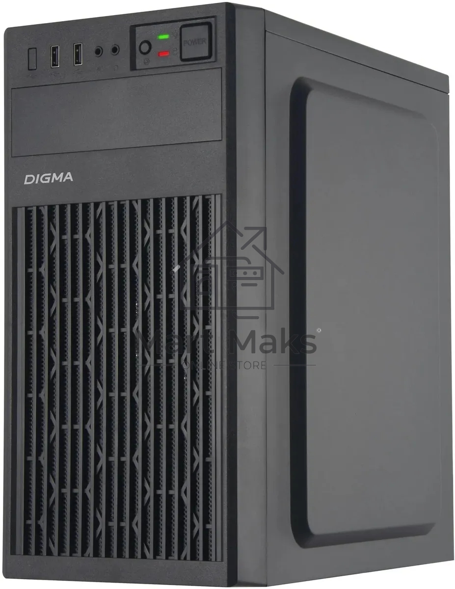 Компьютерный корпус Digma DCC-MN302 черный без БП mATX 1x80mm 2x120mm 1xUSB2.0 1xUSB3.0 audio