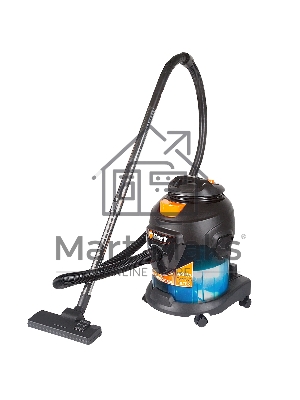 Строительный пылесос Bort BSS-1415-Aqua черный/синий, 200/1400 Вт, уборка сухая/влажная, пылесборник мешок/контейнер, 15 л