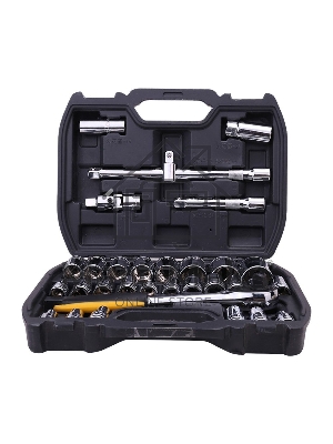 Набор торцевых головок и ключей 32 шт Deli DL1032 1/2 Муфты из стали 50BV30 Cr-V. Высококачественная пластиковая коробка