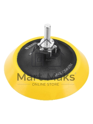 Тарелка опорная для дрели и УШМ Denzel с липучкой, 115 мм, мягкая, с адаптером c М14 на d8