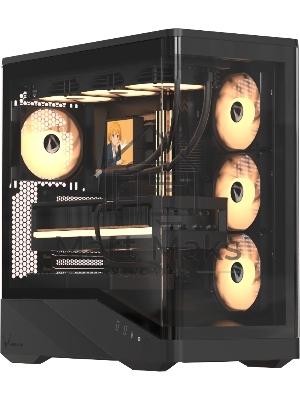 Компьютерный корпус Formula V Line Crystal U9 PA Black, ATX, TYPE-C*1, USB3.0*2, Curved Glass, SIDE 3x PERFORMANCE ARGB, REAR 1x PERFORMANCE ARGB