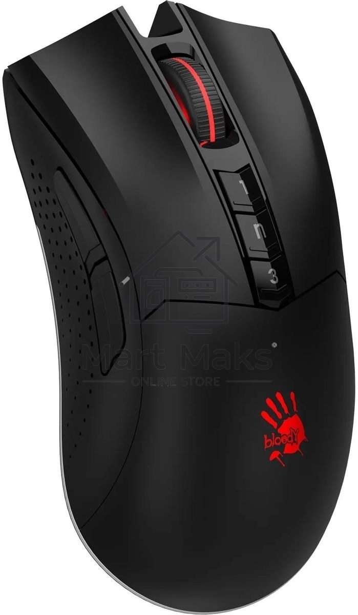 Мышь беспроводная A4Tech Bloody R90 Plus черный, 5000 dpi, радиоканал, USB, кнопки - 8