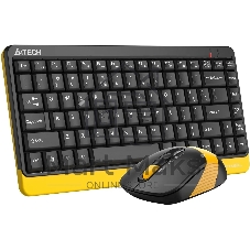 Комплект клавиатура + мышь A4Tech Fstyler FG1110 клав:черный/желтый мышь:черный/желтый USB беспроводная Multimedia (FG1110 BUMBLEBEE)