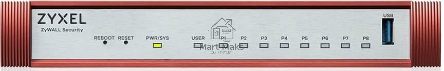 Межсетевой экран Zyxel USG FLEX 100H, 8xRJ-45: 1G (LAN/WAN), 1xUSB3.0 **