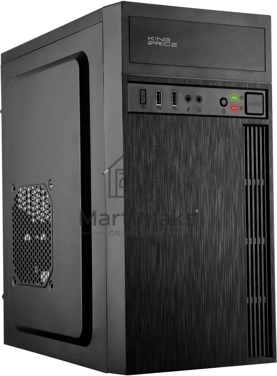 Компьютерный корпус KingPrice KPCC-MN210 черный без БП mATX 1x80mm 2x120mm 2xUSB2.0 audio