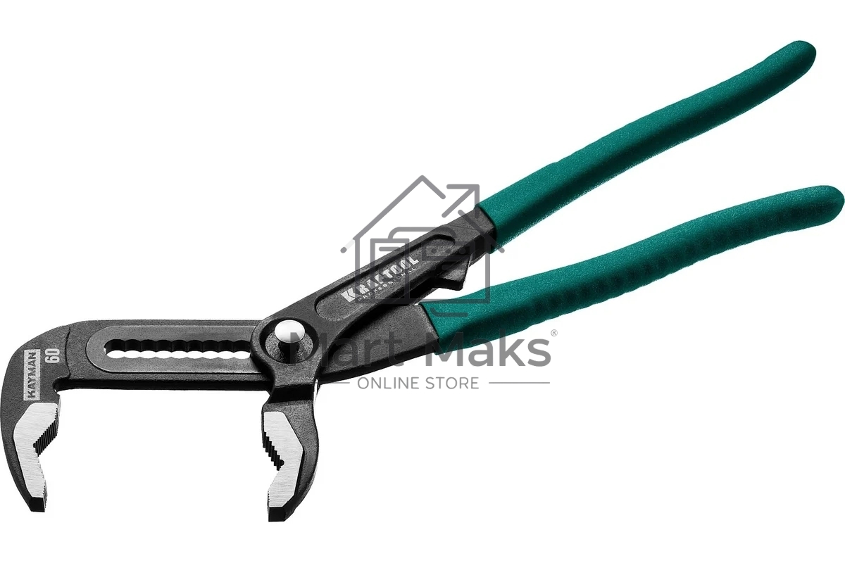Клещи переставные KRAFTOOL 22353-25 Bulldog  Cr-V, max захват 60мм, губки 6мм, 250мм