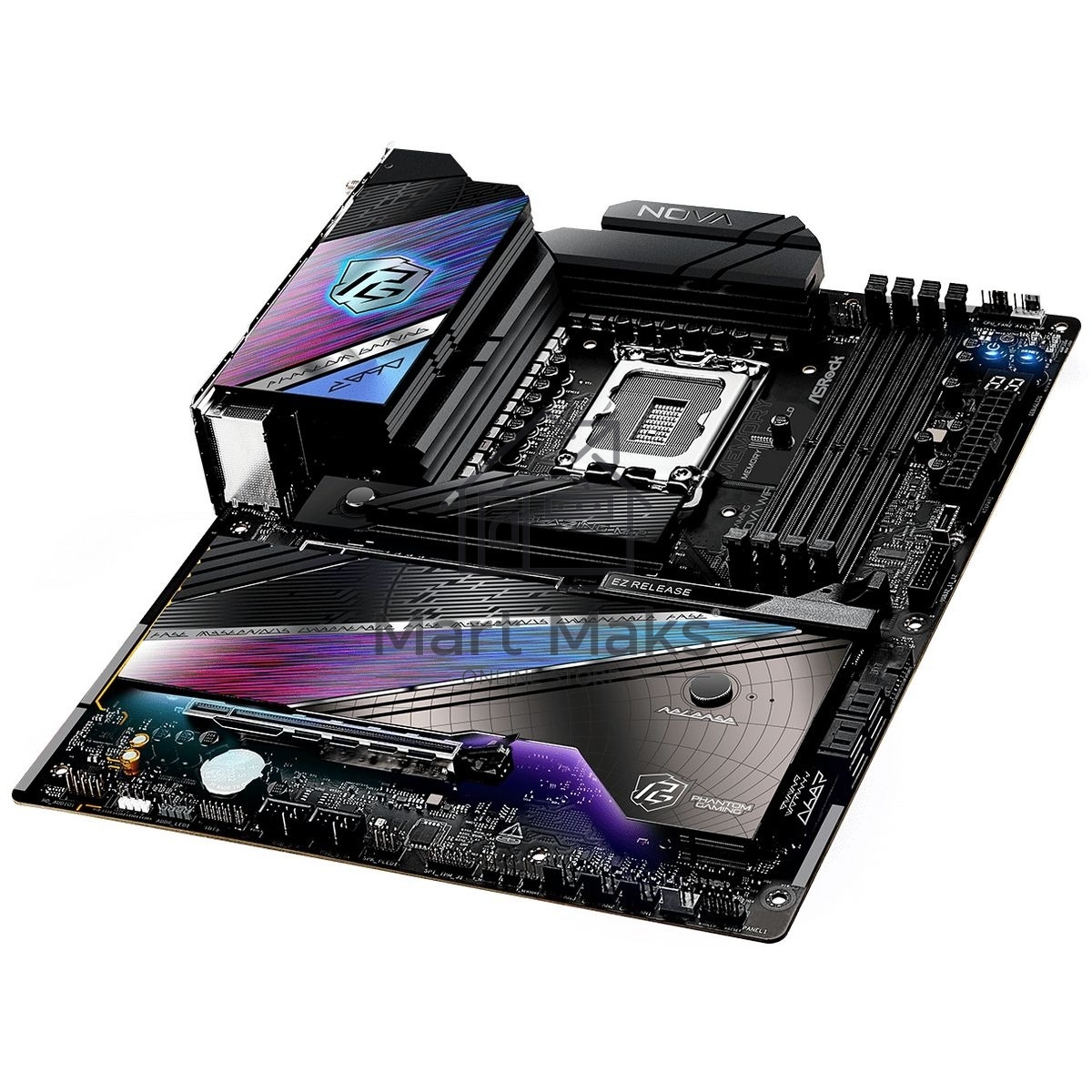 Материнская плата ASRock Z890 Nova WiFi, LGA 1851, Intel Z890, 4xDDR5, 4xSATA, 6xM.2, 1xPCIe 5.0 x16, 1xPCIe 4.0 x16, 1xPCIe x4, 1xHDMI, 2xThunderbolt 4, 1x5Gb LAN, 1x2.5Gb LAN, 4xUSB-A 3.2 Gen 2, 4xUSB-A 3.2 Gen 1, 2xUSB 2.0, 7.1, ATX