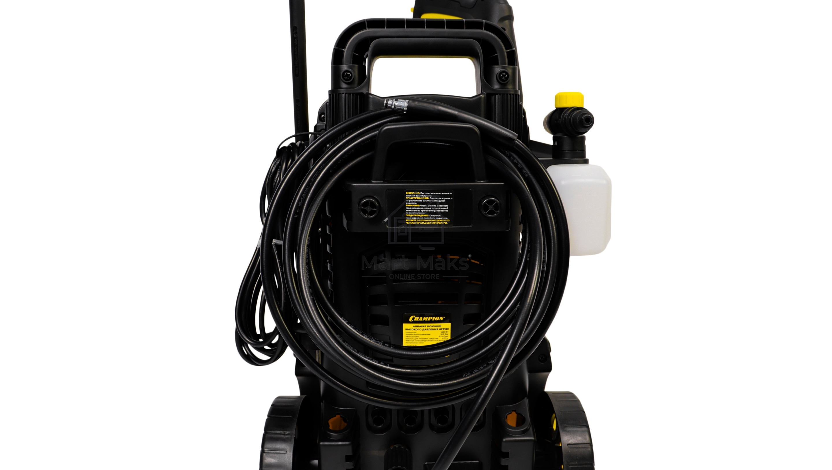 Мойка CHAMPION HP3180 (1,8кВт 100 бар t 40С 5,0л/мин 7,7кг синхронный, пеногенератор)