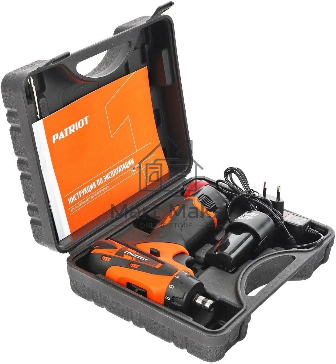 Дрель-шуруповерт аккумуляторная Patriot BR 115Li, Аккумуляторная, 16В, 2 АКБ, Кейс