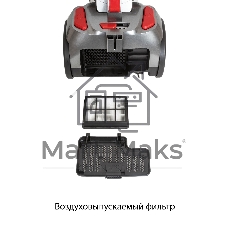 Пылесос SUPRA VCS-2525 серый/красный, 420/2450 Вт, уборка сухая, пылесборник контейнер 3.5 л