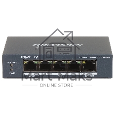 Коммутатор Hikvision DS-3E0505HP-E, 5×1 Гбит/с (4×PoE/Hi-PoE), неуправляемый
