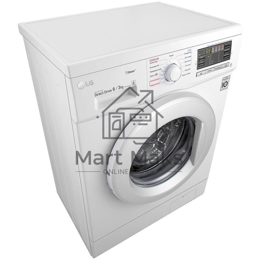 Стиральная машина LG F1296HDS1 белый, загрузка фронтальная 7 кг, 1200 об/мин., класс: А