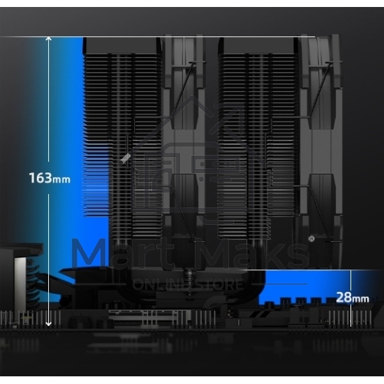 Устройство охлаждения(кулер) ID-Cooling Frozn A720 черный 140мм алюминий+медь 2000rpm 33.5db 4-pin 300W 163мм