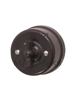 Выключатель Bironi B1-200-22 1-кл Лизетта, пластик, коричневый