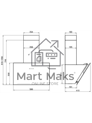 Вытяжка наклонная Elikor Антрацит 60П-650-Е3Д белый, 60 см, 650 куб. м/ч, 60 дБ