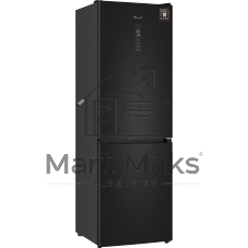 Холодильник Weissgauff WRK 185 Total NoFrost Inverter темная сталь двухкамерный 205/86л морозилка снизу