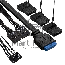 Компьютерный корпус Miditower ExeGate EVO-9205 (ATX, без БП, с окном, 1*USB+1*USB 3.0, аудио, 3 вент. 12см с RGb подсветкой)