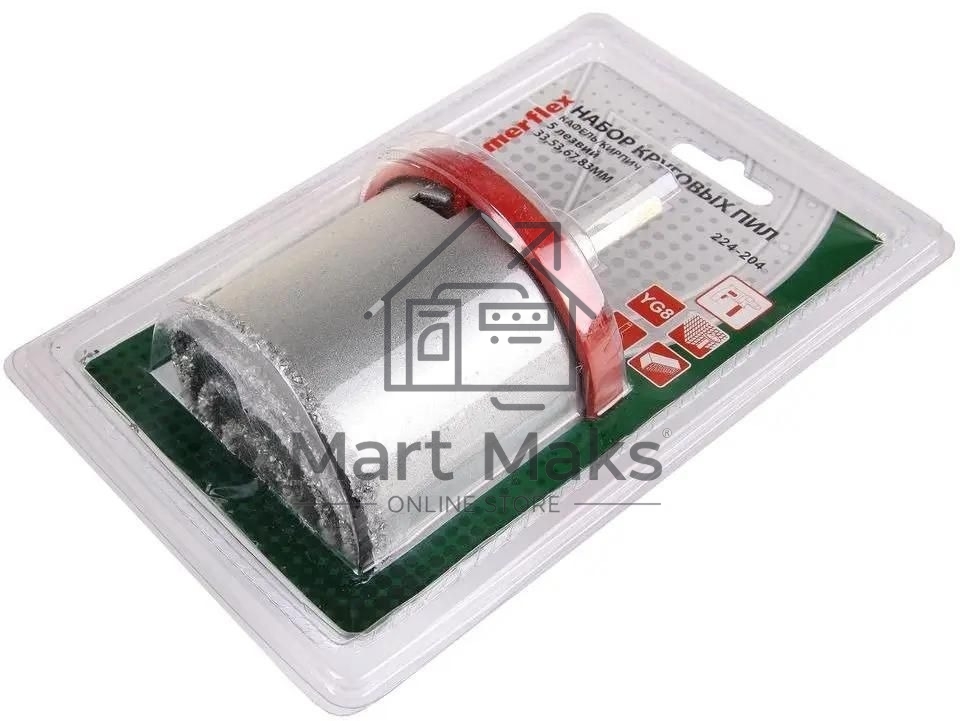 Набор коронок Haммer Flex 224-204 DR CR 65кафель\кирпич, 4шт.:33,53,67,83мм+адаптер