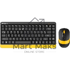 Комплект клавиатура + мышь A4Tech Fstyler FG1110 клав:черный/желтый мышь:черный/желтый USB беспроводная Multimedia (FG1110 BUMBLEBEE)