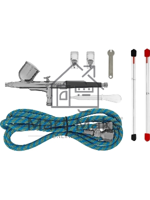 Аэрограф с верхним бачком AB1, 0.2/0.3/0.5 мм, 7 мл, 9 л/мин Denzel