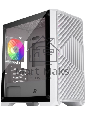 Компьютерный корпус 1STPLAYER TRILOBITE T5 белый / mATX, TG / 4x120мм LED fans inc. / T5-WH-4F1-W