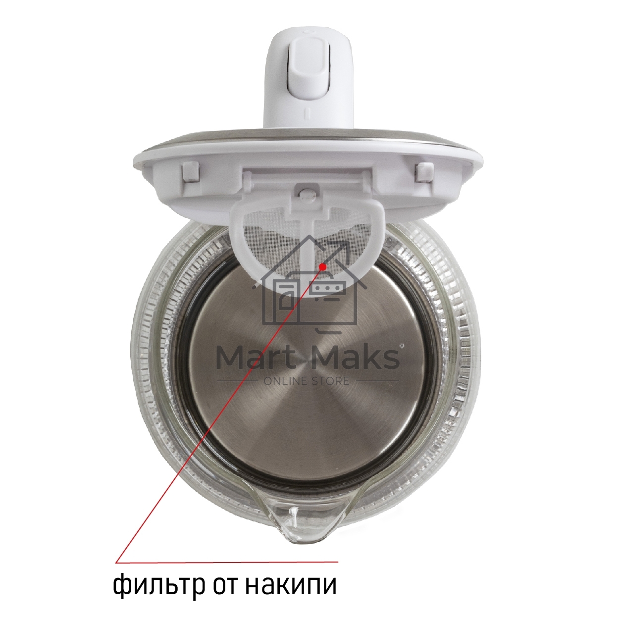 Чайник электрический JVC JK-KE1510 белый, объем 1,7л, максимальная мощность 2200 Вт