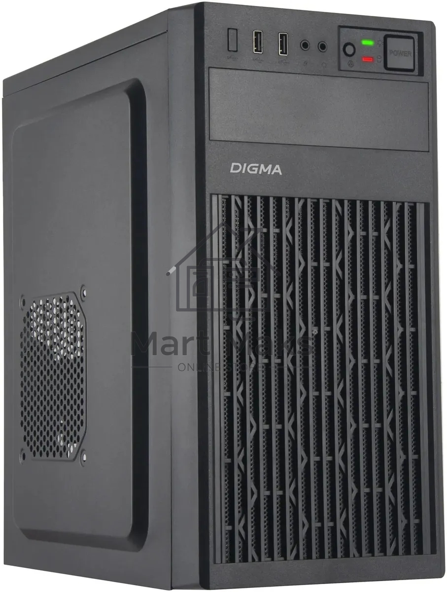 Компьютерный корпус Digma DCC-MN302 черный без БП mATX 1x80mm 2x120mm 1xUSB2.0 1xUSB3.0 audio