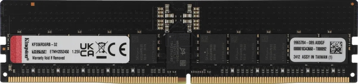 Оперативная память Kingston Fury Renegade Pro, DDR5, 32GB (1x32GB), 5600 MHz, CL36, ECC, RDIMM