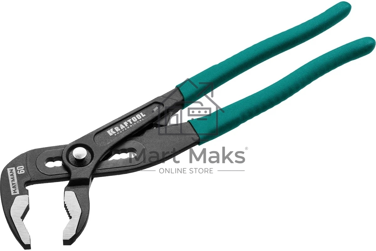 Клещи переставные KRAFTOOL 22353-25 Bulldog  Cr-V, max захват 60мм, губки 6мм, 250мм