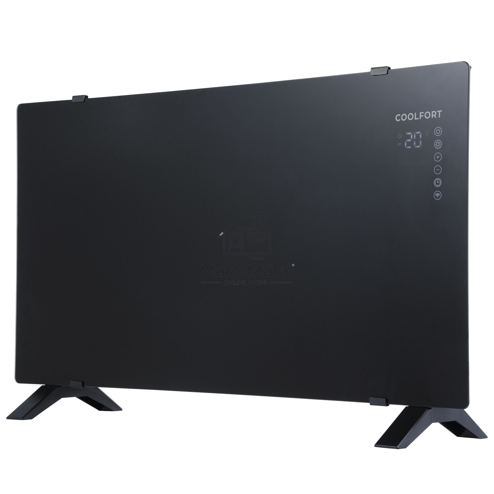 Конвектор Coolfort CF-3940 черный, 2000 Вт, 20 м2, термостат, дисплей, WiFi