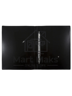 Папка с металлическим пружинным скоросшивателем Бюрократ DeLuxe DL07PBLCK A4, пластик, 0.7мм, корешок 27мм, черный