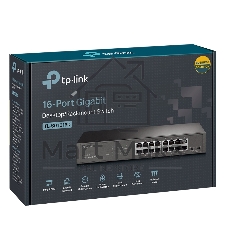 Коммутатор TP-Link TL-SG1016D, 16×1 Гбит/с, неуправляемый
