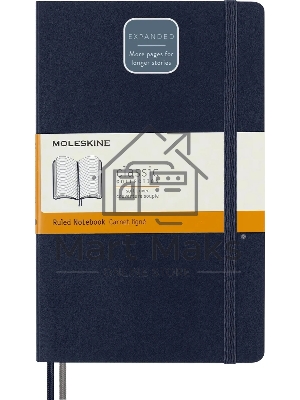 Блокнот Moleskine CLASSIC SOFT EXPENDED QP616EXPB20 Large 130х210 мм, 400 страниц, линейка, мягкая обложка, синий сапфир