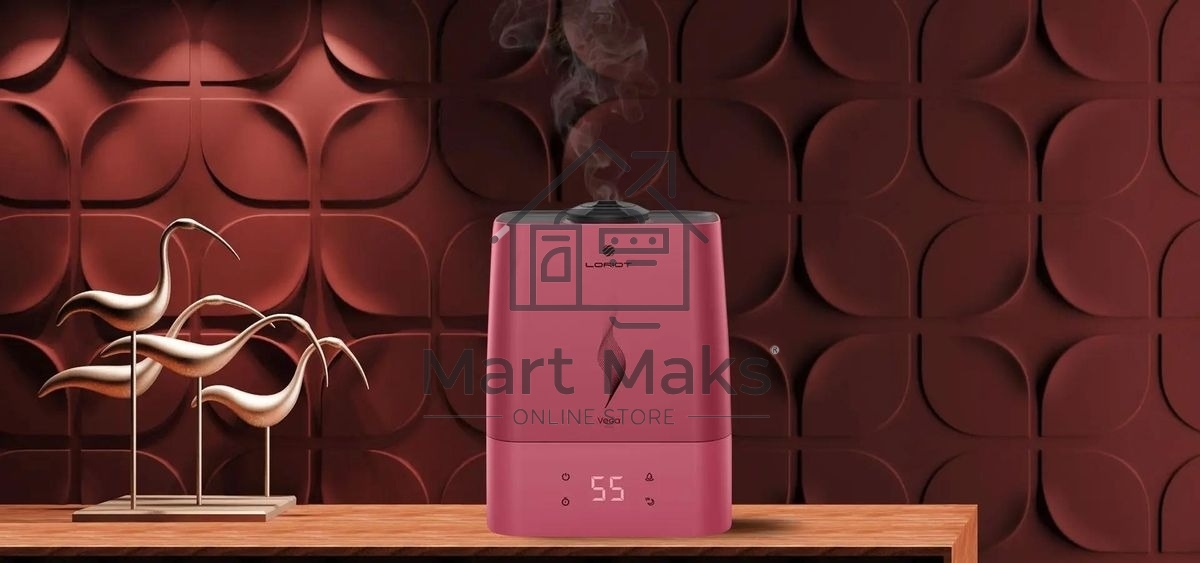 Ультразвуковой увлажнитель воздуха LORIOT Vega LHS-C530E, 5.3л, бордовый/черный