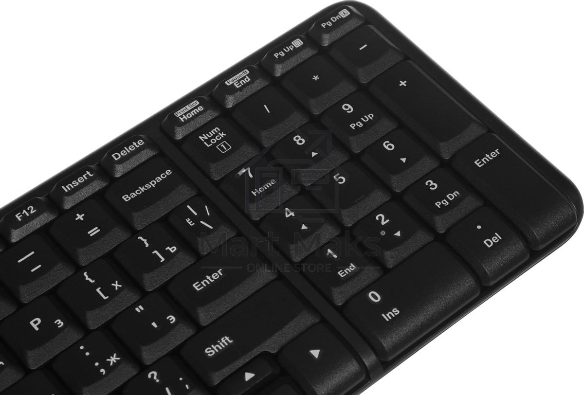 Комплект клавиатура+мышь Logitech MK220 беспроводной, USB, 1000 DPI, чёрный