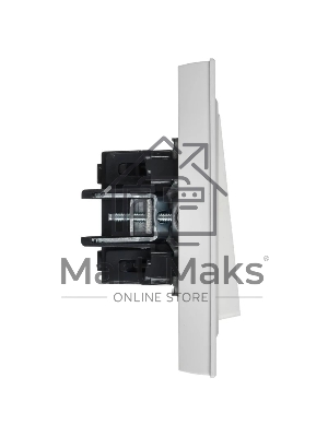 Выключатель 1-кл. СП BRITE ВСР10-1-0-БрАБ 10А в сборе арктич. бел. IEK BR-V10-0-10-K91-F