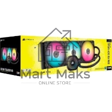 Система жидкостного охлаждения/ Water Cooling System Corsair iCUE LINK TITAN 420 RX RGB (420mm, Black, RGB/ Fans: 3x140mm, 94.7CFM, 36dBA, 1700RPM/ S: 1851, 1700, AM5, AM4)