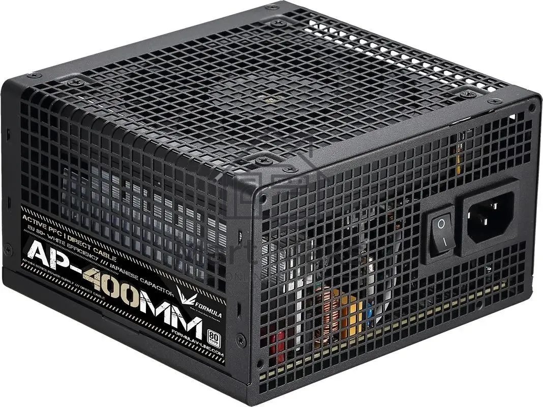 Блок питания Aerocool / Formula ATX 400W AP-400ММ 80 PLUS WHITE (20+4pin) APFC 120mm fan 6xSATA RTL