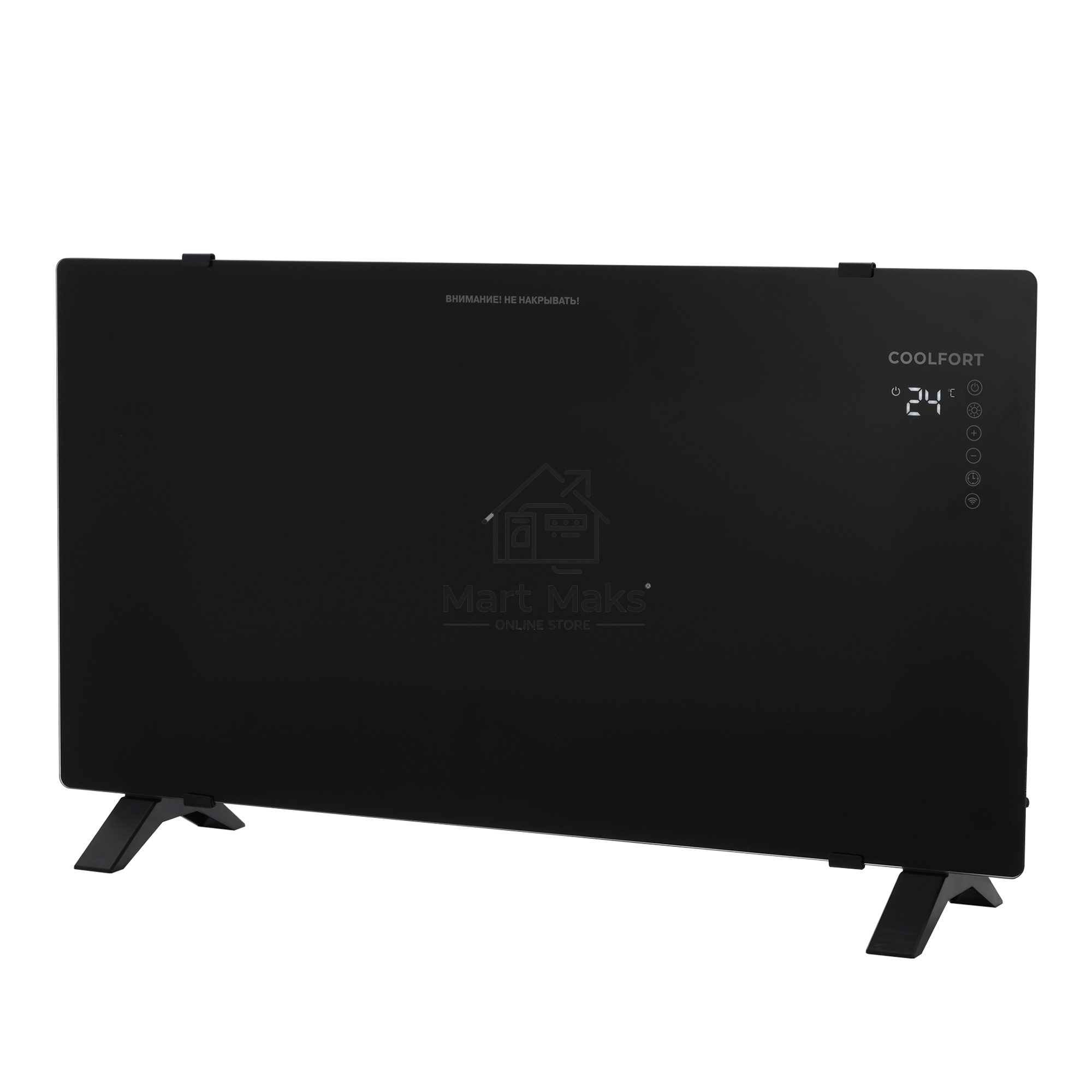 Конвектор Coolfort CF-3940 черный, 2000 Вт, 20 м2, термостат, дисплей, WiFi