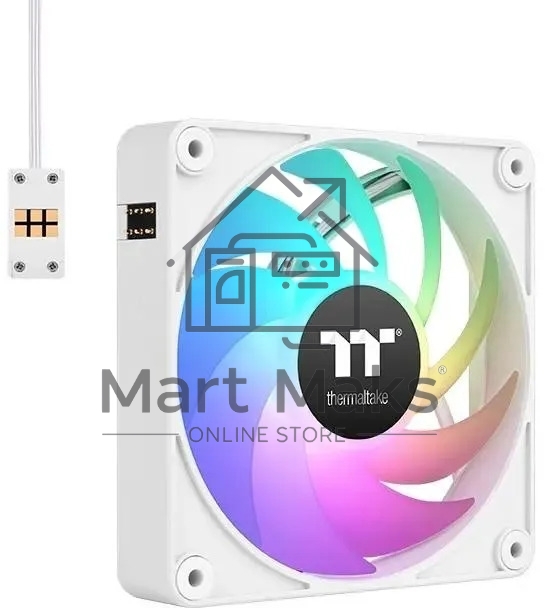 Вентилятор для корпуса Thermaltake CT120 EX Sync ARGB 120х120x25 белый 4-pin 28.5дБ (упак.:3шт) (CL-F190-PL12SW-A) Ret